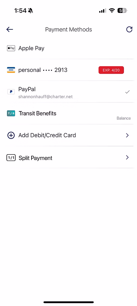 Improved payment methods including split payments